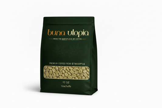 Ethiopian Yirgacheffe Green Coffee Beans – Unroasted (12 oz)