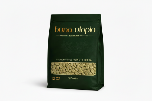 Ethiopian Sidamo Green Coffee Beans – Unroasted (12 oz)