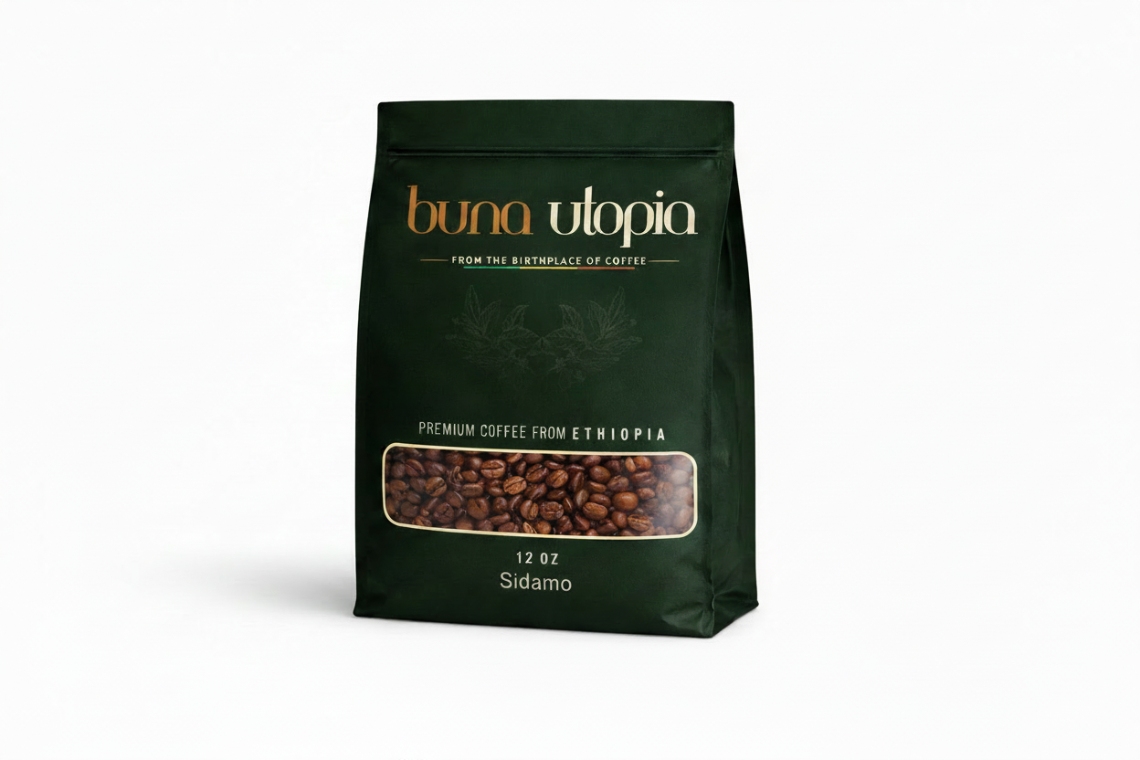 Ethiopian Sidamo Single-Origin Coffee – Roasted (12 oz)